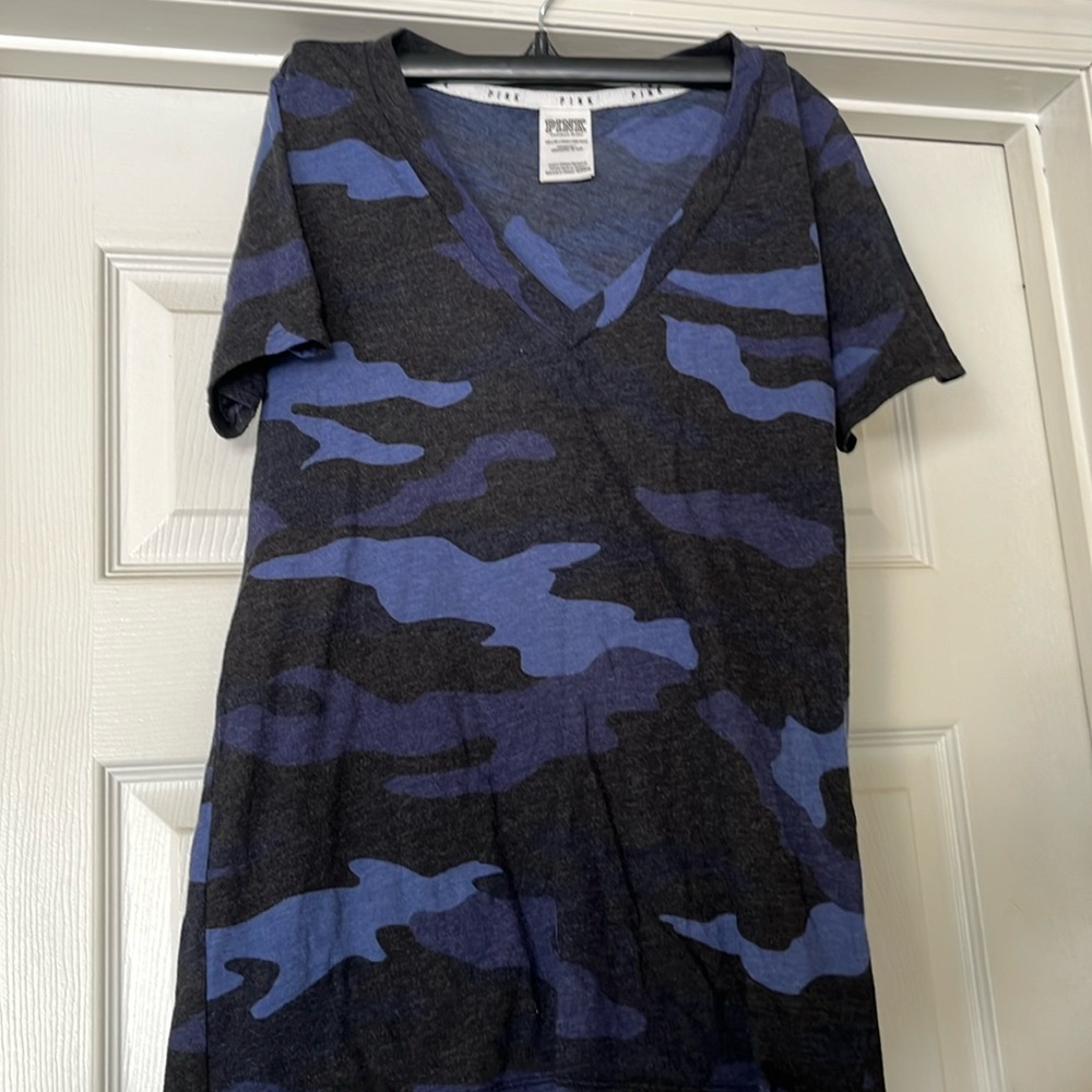 XS pink/ blue camo print